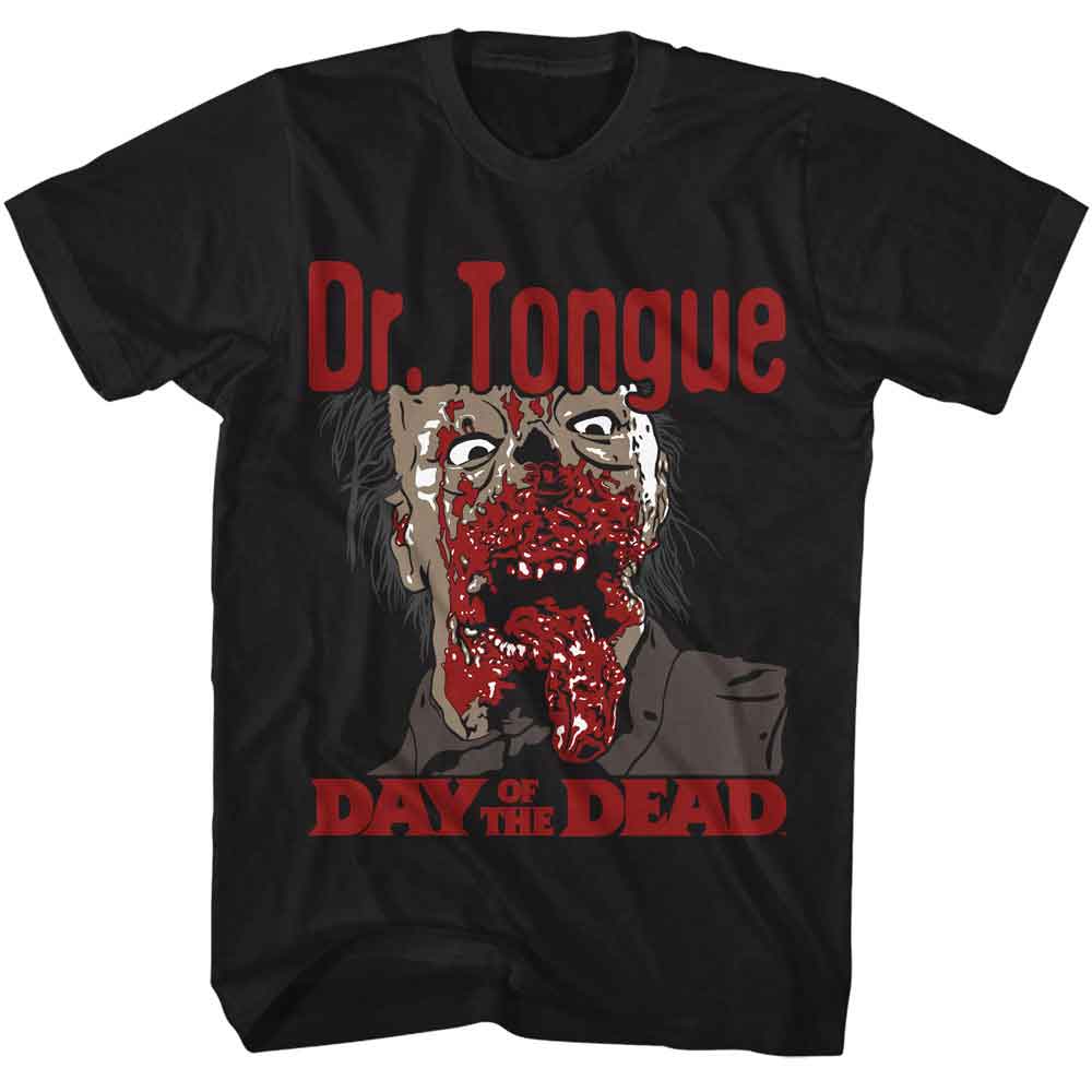 Day Of The Dead - Dr Tongue - American Classics - Solid Black Adult Short Sleeve T-Shirt