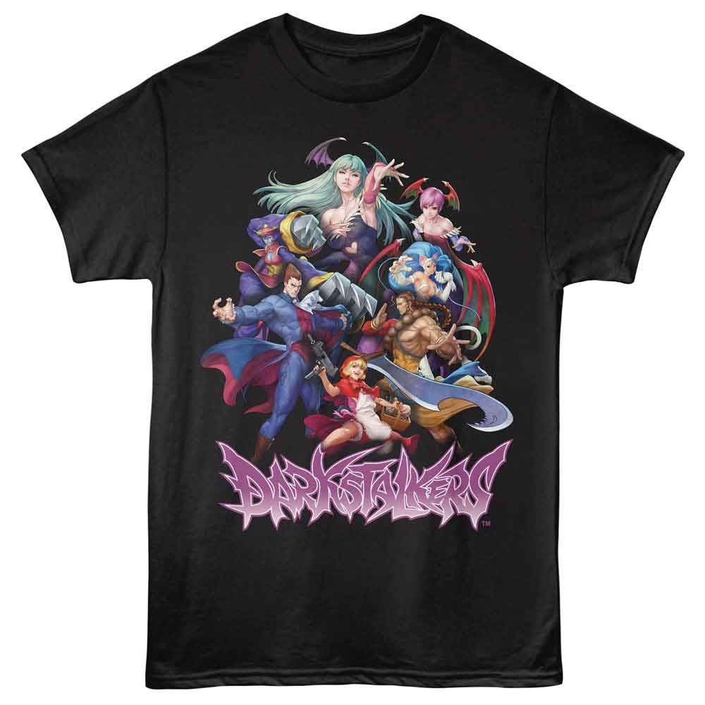 Darkstalkers - Resurrection Group - American Classics - Black Solid Adult Short Sleeve T-Shirt