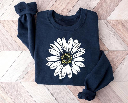 Daisy Shirt, Daisy Sweatshirt, Wildflower Shirt, Floral Shirt Gift, Birth Month Flower, Gift For Sister, Summer Shirt, Daisy Women Shirt, Flower Tee