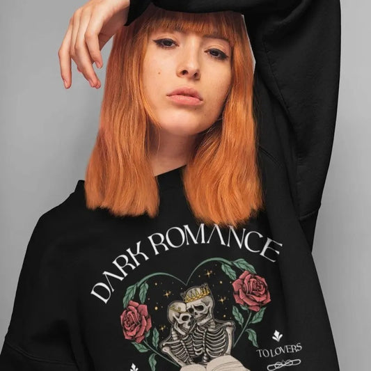 Dark Romance Book Club Sweatshirt, Booktok Merch, Dark Romance Reader Hoodie, Smut Reader, Bookish Merch, Book Lover Gift Womenswear Soft Crewneck Pullover Long Sleeves Graphic Fabric Sweater