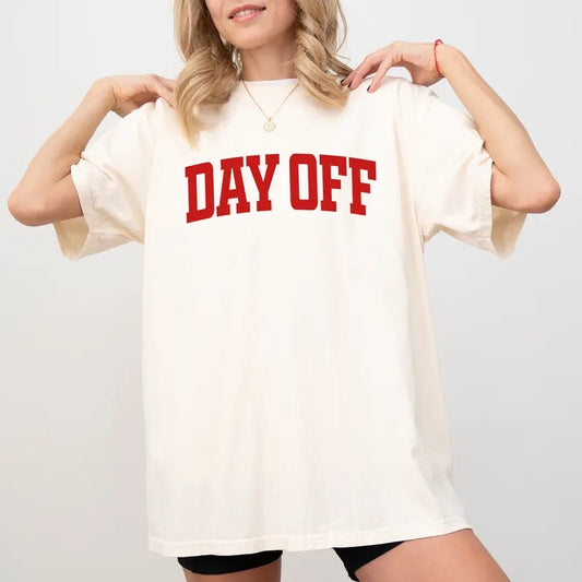 Day Off Tee, Lazy At Home Graphic T-shirt, Homebody Unhinged Shirt, Introvert Shirt, Funny Shirts For Women, Lazy Girl Tee, Comfy Fabric Graphic Tee, Women's Tops, Womenswear, Cotton Fabric Relaxed Fit Chic Style
