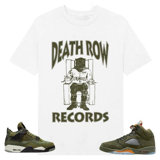 Death Row Records, Shirt to match A J 4 Retro SE Craft Medium Olive, A J 5 olive, Shirt to matching Sneaker