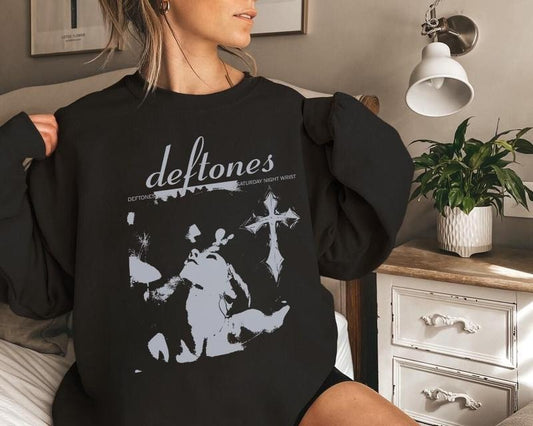 Deftones Around The Fur Sweatshirt, Iconic Rock Band Graphic
