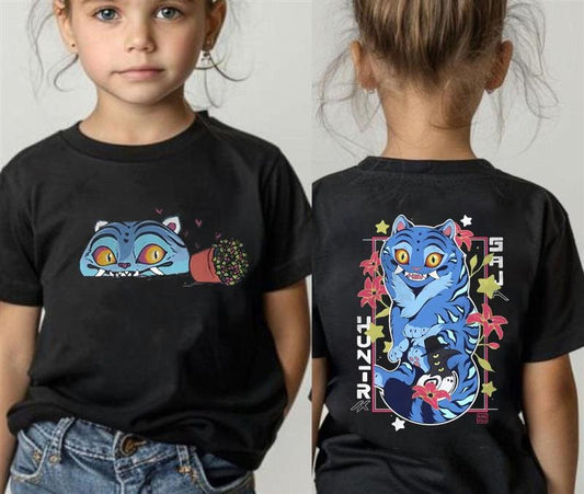 Demon Hunter Tiger Shirt, Merch Kpop Shirt, Hunters Tiger Kid Shirt, Derpy the Tiger And Bird Demon Hunter Tiger Tee, Kpop Demon Hunters Shirt Kid Youth Shirt