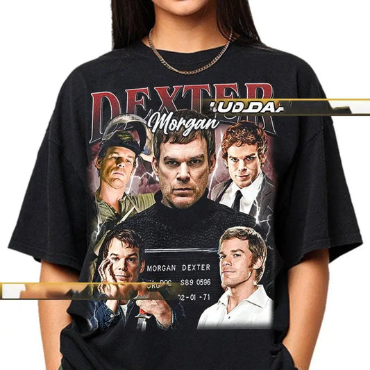 Dexter Morgan T-Shirt, Vintage Style Gift For Woman and Man Unisex T-Shirt Timnas Menswear Streetwear Crewneck