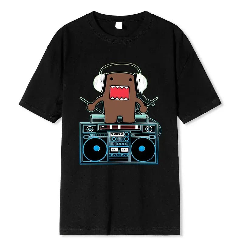 Domo Kun DJ Domo T Shirts Men Cotton Humorous T-Shirts Crewneck Tees Short