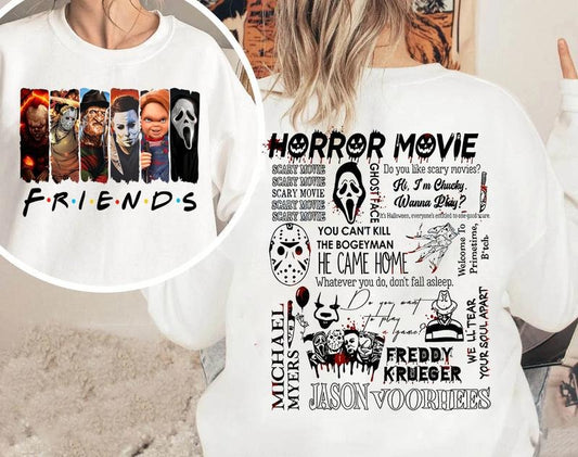 Double-Sided shirt, Friends T Shirt, Friends Halloween TShirt, Friends Halloween Sweatshirt, Spooky Halloween Shirt, Halloween Friends Sweatshirt Underwear