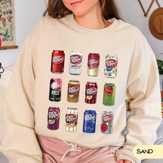 Dr Pepper Hoodie, Dr. Pepper sweatshirt, soda sweatshirt, pop sweatshirt