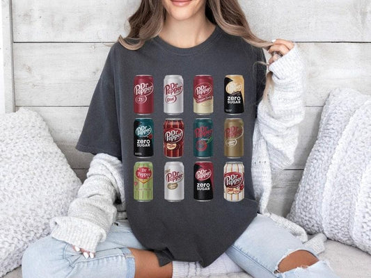 Dr Pepper Shirt Vintage Soda Can Shirt Soda Crew Neck Pop Shirt Soda Cans Crewneck Funny Shirt Trendy T-Shirt Vintage Shirt