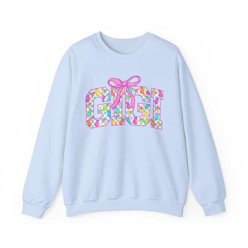 Easter Peep Gigi Sweatshirt, Cute Easter Crewneck, Trendy Grandma Women's Sweater, Gift for Herstyle{n002}2