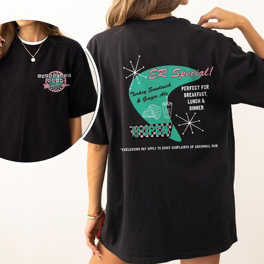Emergency Room Diner Nursing Humor Shirt, Medical Shirt for Women, Emergency Room Physicians & Nurses, Nurse Life Shirt, Funny ED RN Tshirt, Funny Turkey Sandwich for ER Special, Gift For Registered Nurse, Nurse Appreciation Gift, Women Top
