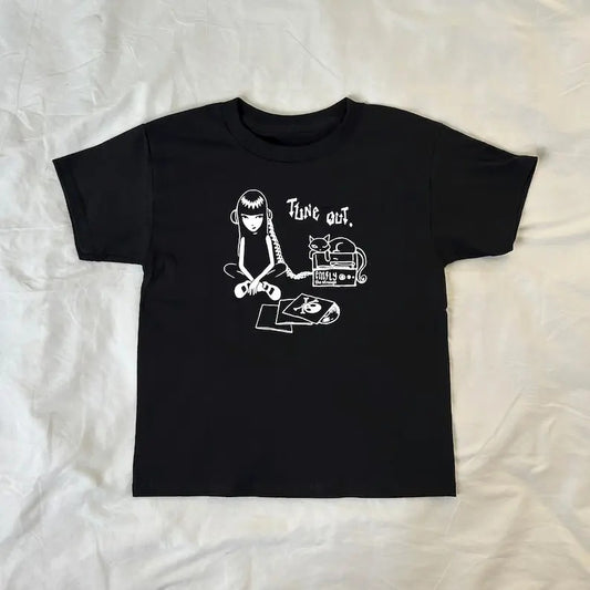 Emily the Strange Baby Tee, Vintage, 90s style Baby Tee, y2k, Pinterest, streetwear, ahs style, Grunge, 2000s Nostalgia Tee, Alt Fashion