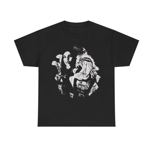 Emo Gothic Y2k 90s Hip-Hop Vibes Heavy Cotton Graphic T-Shirt Tshirt Shirt HipHop Rap Tee Casual Classic Menswear Retro Top Comfy Vintage Smooth Streetwear Shortsleeve Crewneck