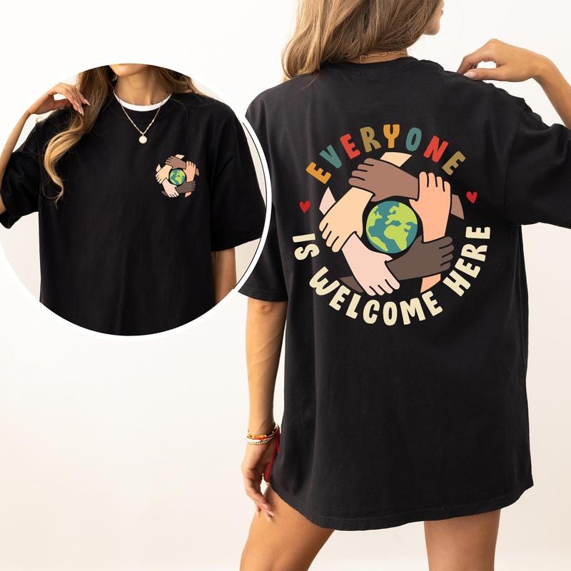 Everyone Is Welcome Here Comfort Colors Shirt, Support Idaho Teacher T-shirt, Equal Rights Graphic Tee, Equality Clothing, Inspirational Idaho Teacher