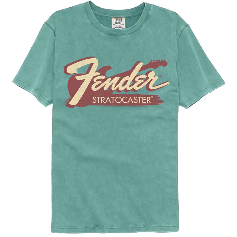 Fender - Strat - American Classics - Solid Blue Adult Short Sleeve Comfort Color T-Shirt