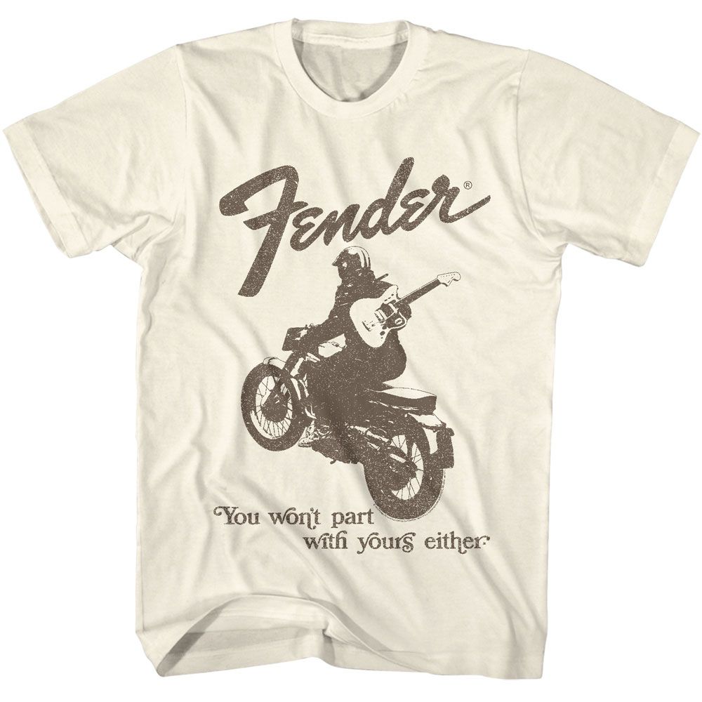 Fender - You Wont Part - American Classics - Solid Off-White Adult Short Sleeve T-Shirt