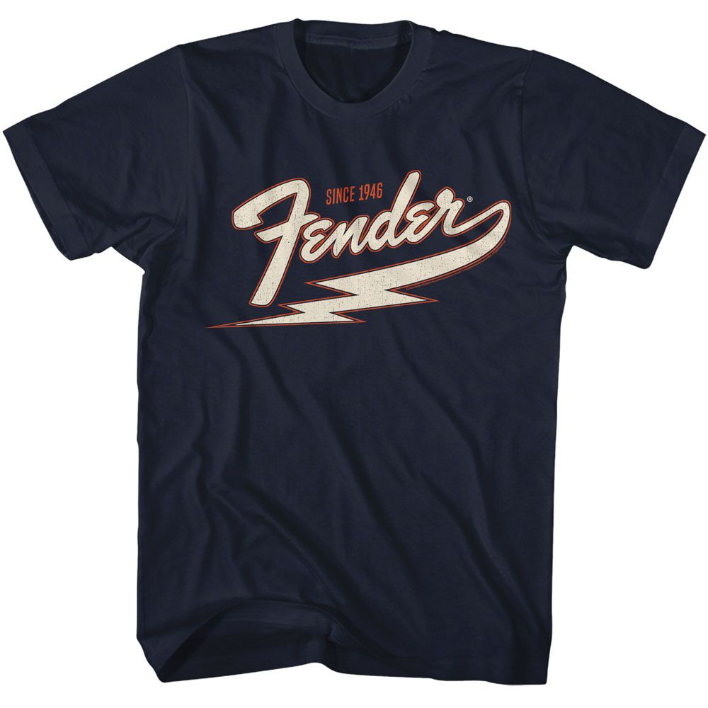 Fender - Bolt - American Classics - Solid Blue Adult Short Sleeve T-Shirt