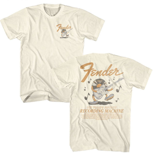 Fender - Recording Machine - American Classics - Solid Off-White Adult Short Sleeve T-Shirt