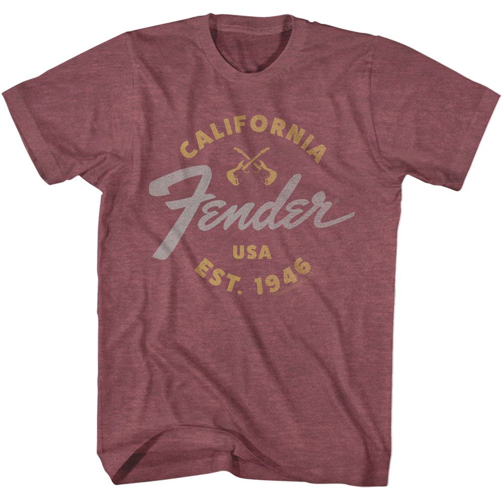Fender - California 1946 - American Classics - Solid Red Adult Short Sleeve T-Shirt