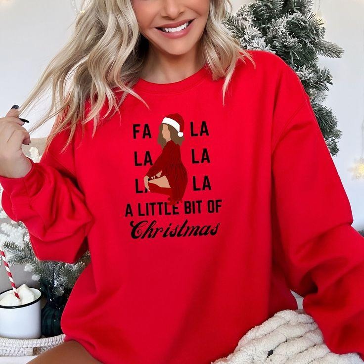 Fa La La La A Little Bit of Christmas Sweatshirt Alexis Funny Sweater A Little Bit Fa La La La Holiday Funny Sweatshirt Unisex Garment-dyed C - Etsy