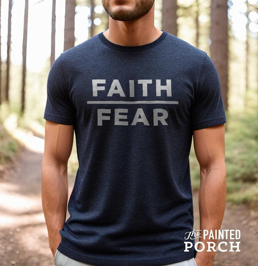 Faith Over Fear Mens Christian Shirt | Mens Christian Gifts, Faith Shirt, Cool Christian Shirts for Men, Trendy Christian Mens Shirt  T-shirt, sweater and Hoodie