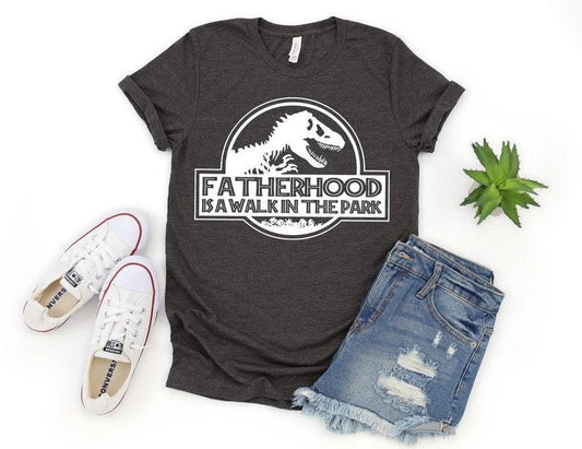 FatherHood is a Walk in the Park Shirt, Dad Shirt, Dad Life Shirt, Dad, Gift for Dad, Dinosaur Dad Shirt, Dinosaur Party Shirt, Daddy  T-shirt, sweater and Hoodie