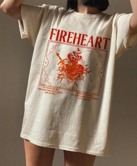 Fireheart Comfort Colors Shirt, Aelin Galathynius Shirt, To Whatever End Tshirt, Throne Of Glass Merch, Bookish Shirt, Bookish Gift