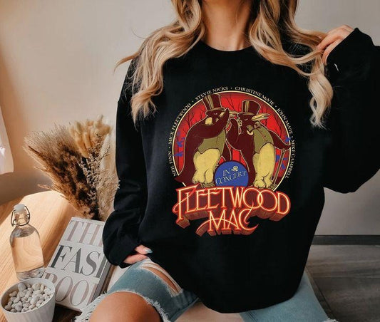 Fleetwood Mac Tribute Sweatshirt, Iconic Rock n Roll Graphic
