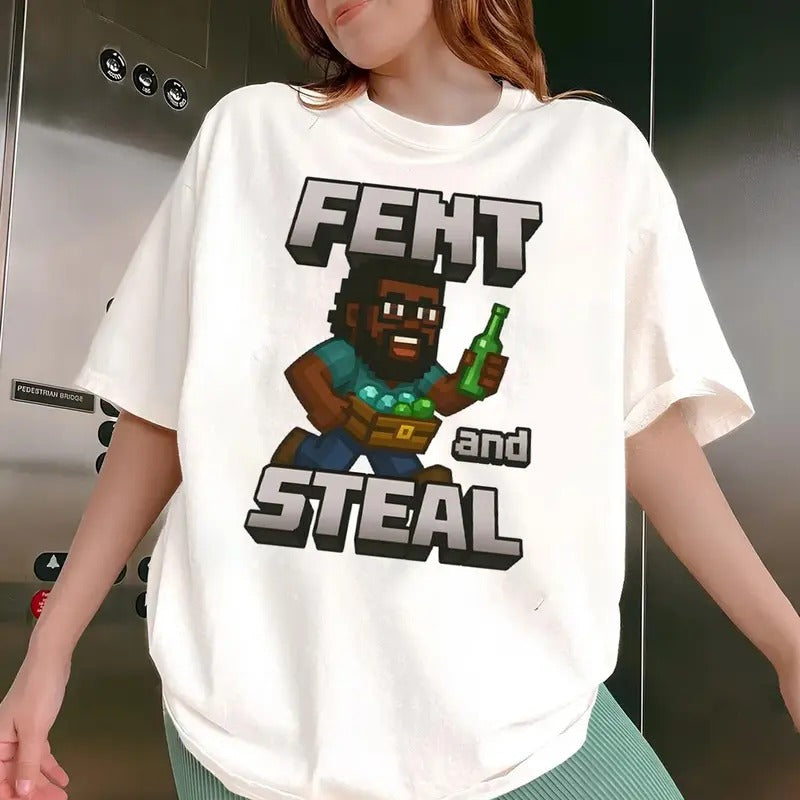 Flint and Steel T-Shirt, Minecraft Pixel Fire Shirt for Fans Casual Style funny graphic tees