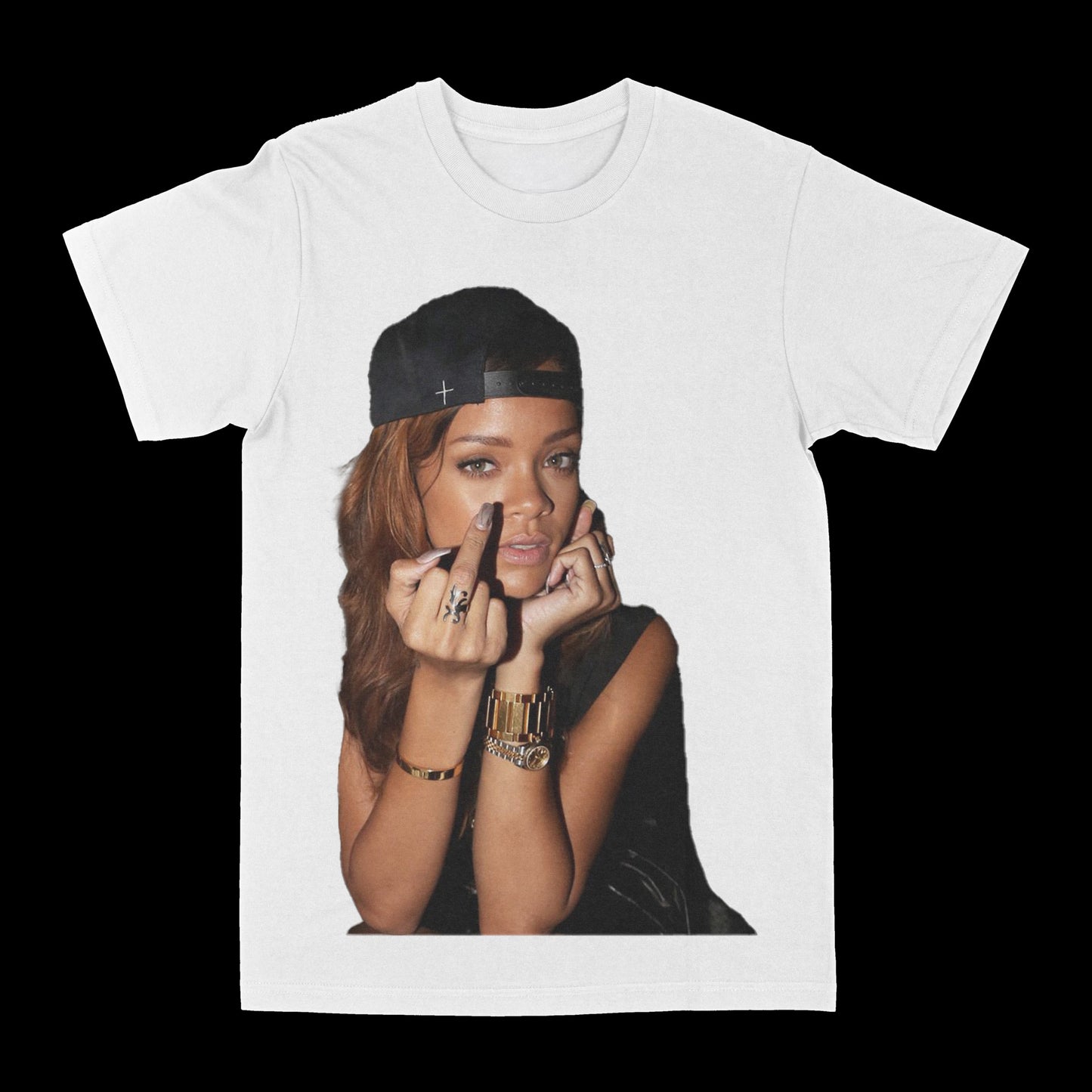 Rihanna "Flipping It" Graphic Tee Style001