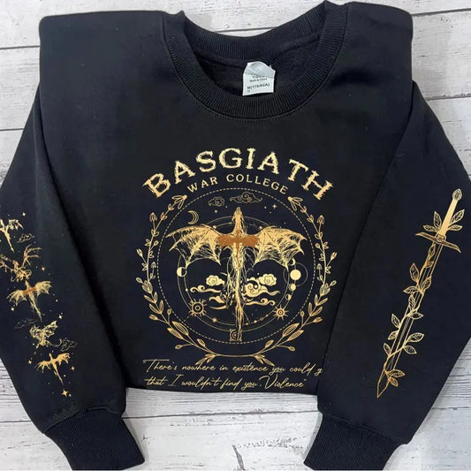 Fourth Wing Sweatshirt, Basgiath War College, Dragon Rider, Xaden Riorson, Violet Sorrengail, Riders Quadrant- Unisex Fabric - Pullover