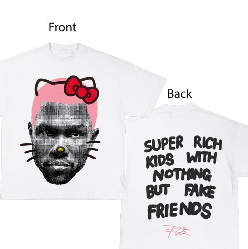 Frank Kitty  Hair (PINK) Cute Graphic Tee Cotton T Shirt SIze S-4XL