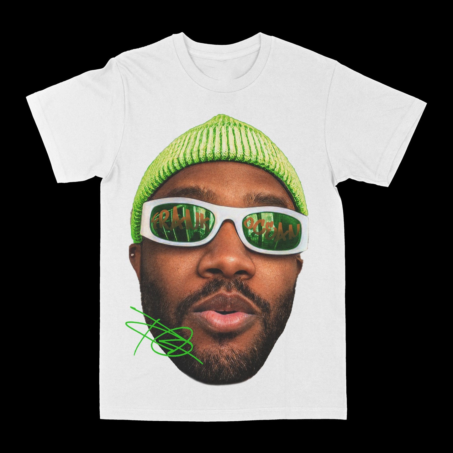 Frank Ocean "Big Face Beanie" Graphic Tee Style001