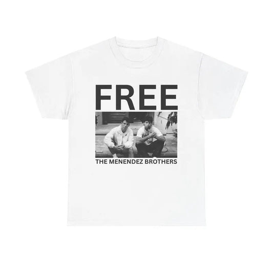 Free the Menendez Brothers Unisex Tee, Casual Wear, Gift for True Crime Fans, Unique Graphic T-Shirt Menswear Streetwear Crewneck Round Neck