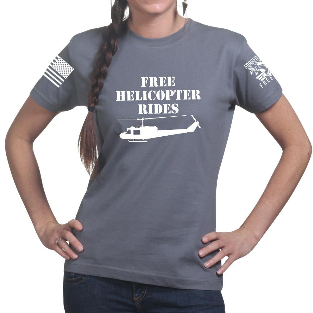 Free Helicopter Rides Ladies T-shirt