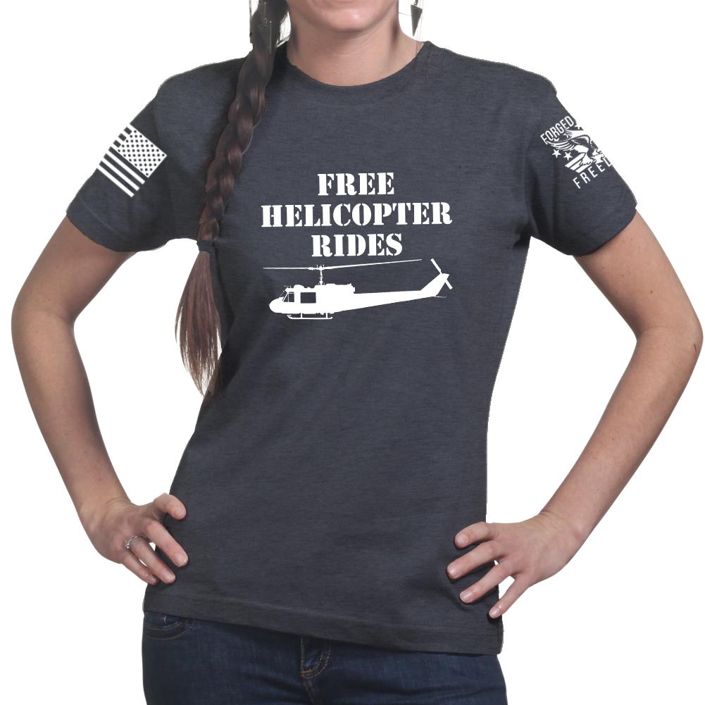 Free Helicopter Rides Ladies T-shirt