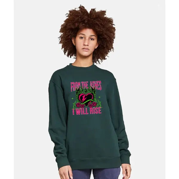 'From the Ashes, I will Rise' Sweatshirt, T Shirt, or Hoodie | Grunge Aesthetic Pullover | Casual, Comfort, Skulls, 90s Pop Culture, Goth Sweatshirt