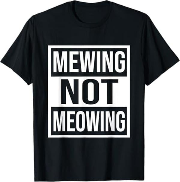 Funny Meme Shirts For Men, Funny Cat Meme Meowing Cat T-Shirt Menswear Top