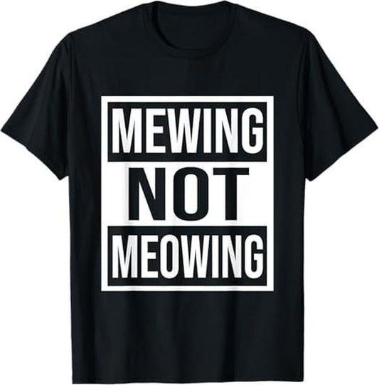Funny Meme Shirts For Men, Funny Cat Meme Meowing Cat T-Shirt Menswear Top