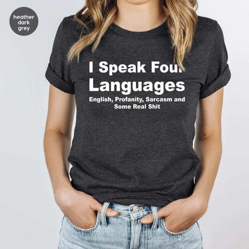 Funny Shirts, Unisex Sarcastic T-Shirt, Humorous Crewneck Sweatshirt, Gift for Her, Funny Saying Shirts, Gift for Him, Adult Humor Shirts Top Womenswear