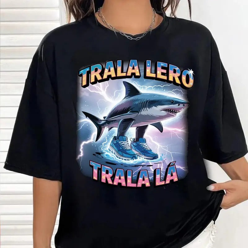 Funny Tralalero Tralala Shirt, Brain Rot Tee, Italian Brainrot Meme, Shark With Shoes Shirt, Funny Gifts