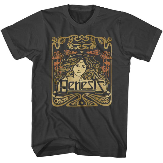 Genesis - Art Nouveau Style - American Classics - Solid Gray Adult Short Sleeve T-Shirt