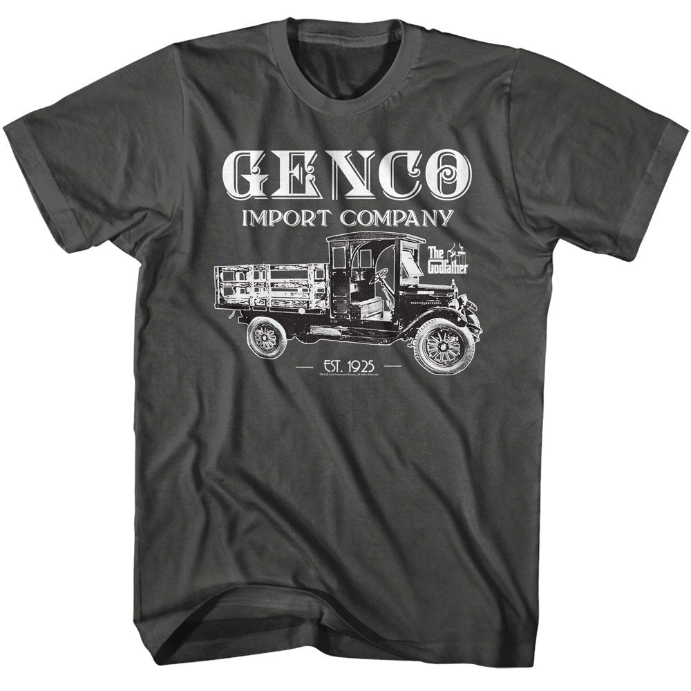 The Godfather - Genco Import Truck - American Classics - Solid Gray Adult Short Sleeve T-Shirt