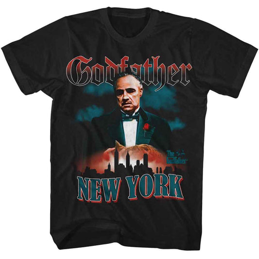 The Godfather - New York - Officially Licensed American Classics - Front Print Solid Adult Short Sleeve T-Shirt