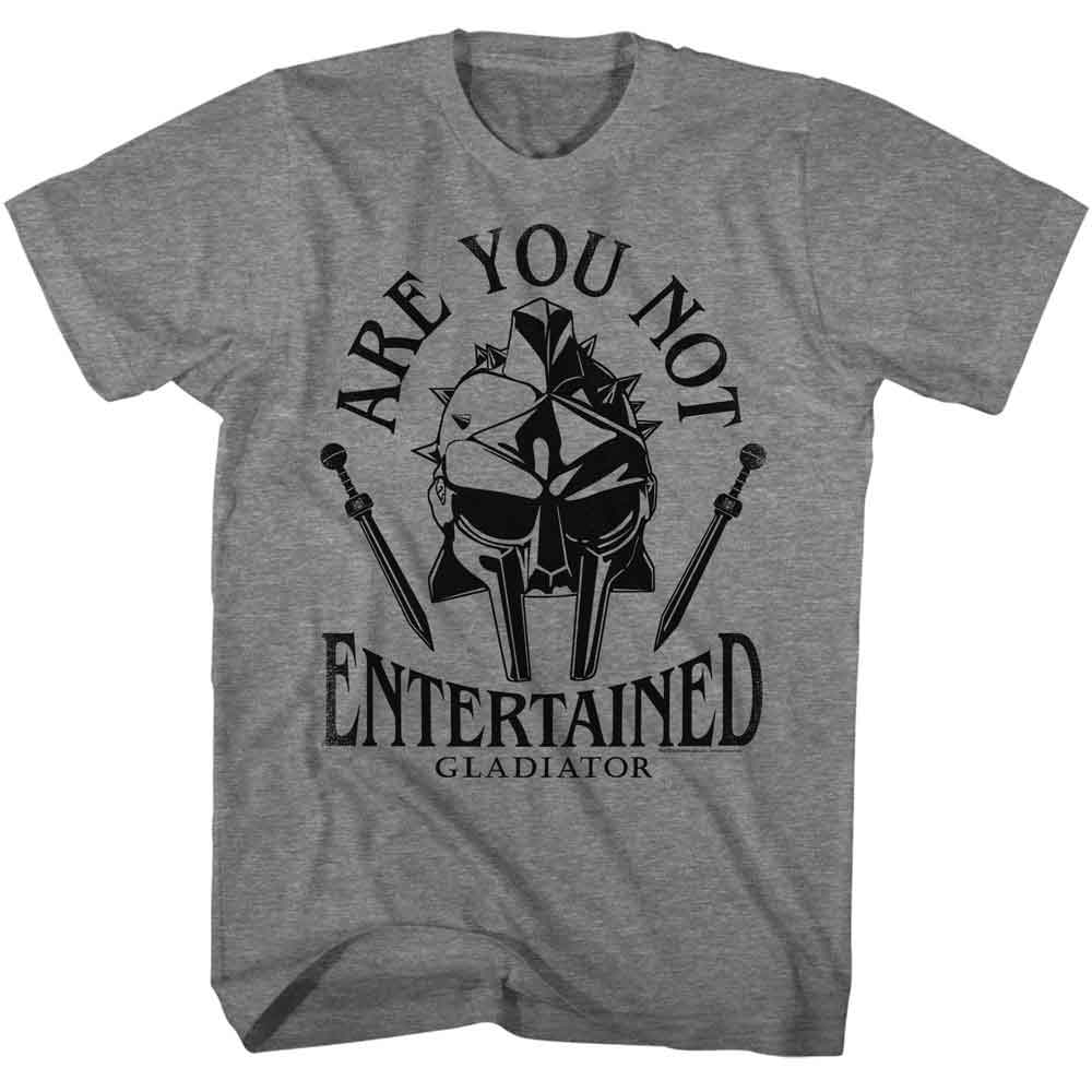 Gladiator - Are You Not - American Classics - Solid Gray Adult Short Sleeve T-Shirt