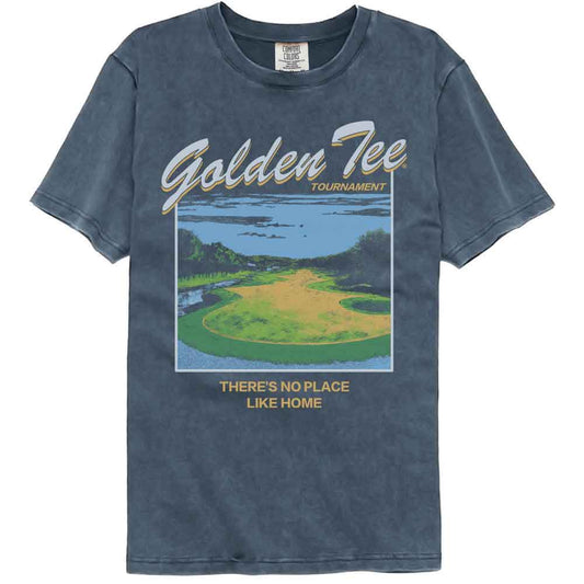 Golden Tee - No Place Like - American Classics - Blue Solid Adult Short Sleeve Comfort Color T-Shirt