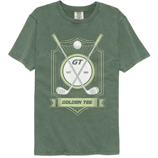Golden Tee - Shield - American Classics - Green Solid Adult Short Sleeve Comfort Color T-Shirt