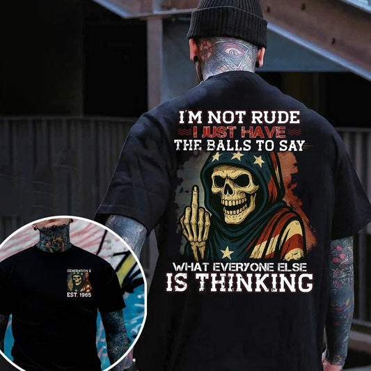 Generation X Custom Year Badass T-Shirt, Gen X FAFOT Graphic Tee, 100% Cotton Unisex Top, Comfortable Classic Fit for Menswear & Womenswear, Vintage Skull Shirt, Custom Gen X Gift, Graphic Love Shirtstyle{n002}2