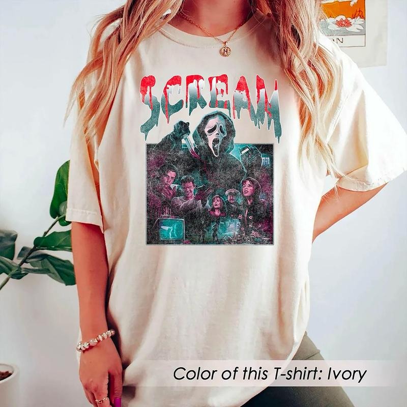 Ghostface Shirts, Horror Movie T-Shirt, Summerween Tee, Scream Vintage Halloween Shirts, Halloween Party 2024 Shirts, Scream Ghostface Sweatshirt, Scream Sweatshirts