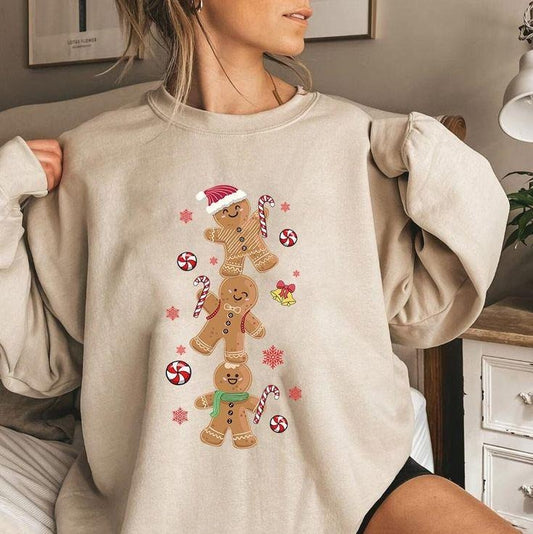 Gingerbread Christmas Sweatshirt, Gingerbread Sweatshirt, Cute Gingerbread, Xmas Sweatshirt, Cute Christmas Sweatshirt, Christmas Gift, Funny Xmas Tee